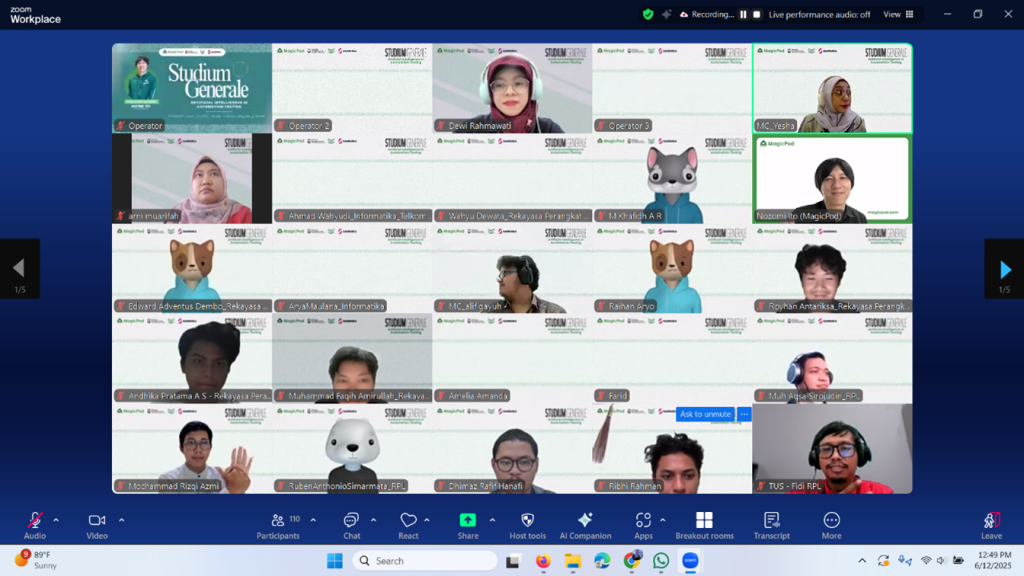 Software Engineering Telkom University Surabaya CEO MagicPod Kupas Tuntas Peran AI